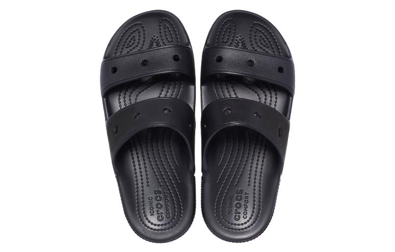 Shop Crocs舒适休闲运动拖鞋黑色 206761-001