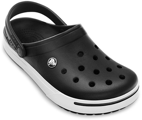 Crocs Crocband Beach Sandals Unisex Black White 11989-060 Order Crocs Crocband Beach Sandals Unisex Black White 11989-060