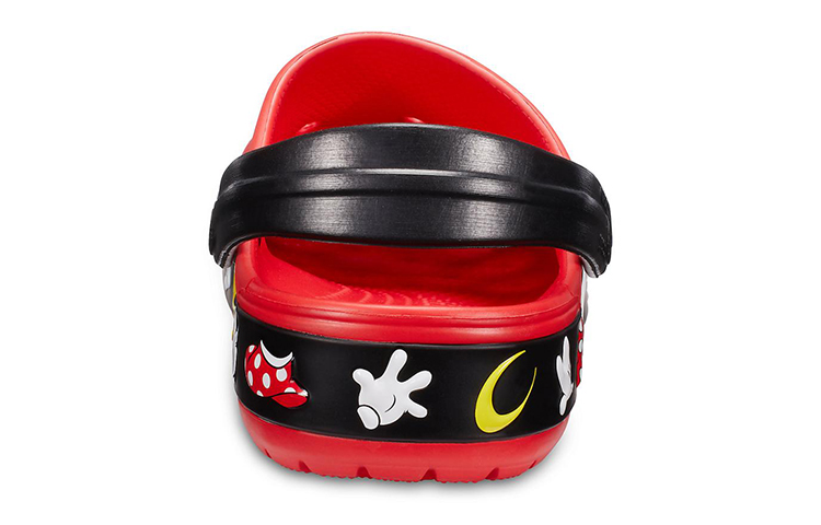 Details for Crocs Crocband Mickey Mouse Sandalen Unisex Rot Schwarz Rutschfest 204936-90H
