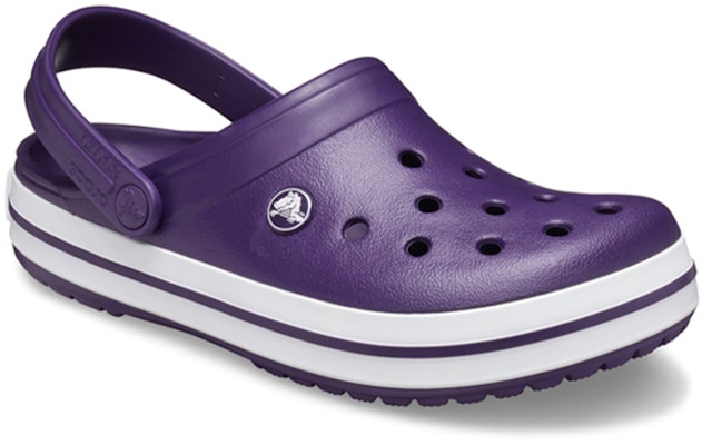 Crocs Crocband Clogs 'Purple White' 11016-55Y Lookbook Crocs Crocband Clogs 'Purple White' 11016-55Y