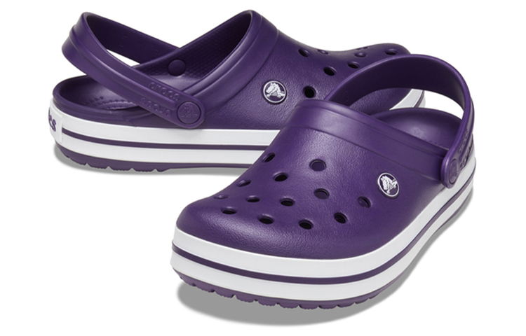 Shop Crocs Crocband Clogs 'Purple White' 11016-55Y