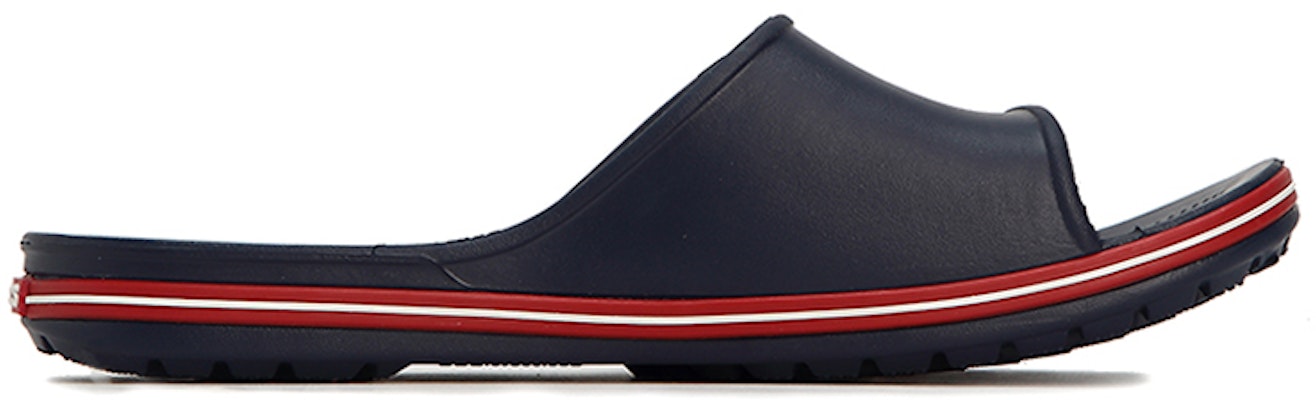 Crocs Crocband Crocs Black Unisex Sandals 'Dark Blue Red' 204108-4CC Order Crocs Crocband Crocs Black Unisex Sandals 'Dark Blue Red' 204108-4CC