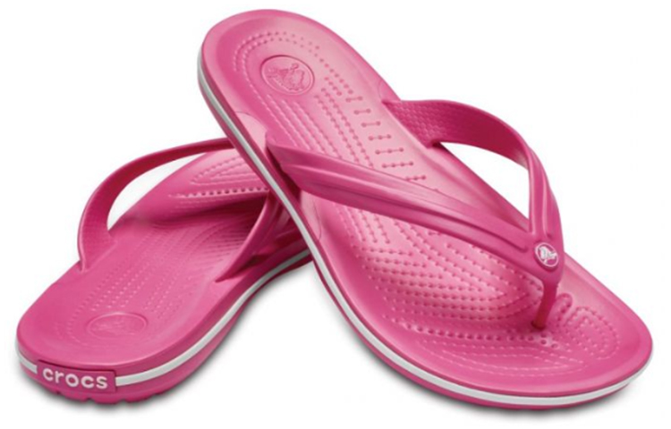 Lookbook Crocs Crocband 粉色人字拖鞋 11033-6NR
