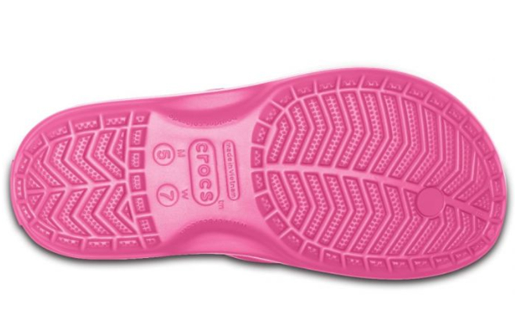 Shop Crocs Crocband 粉色人字拖鞋 11033-6NR