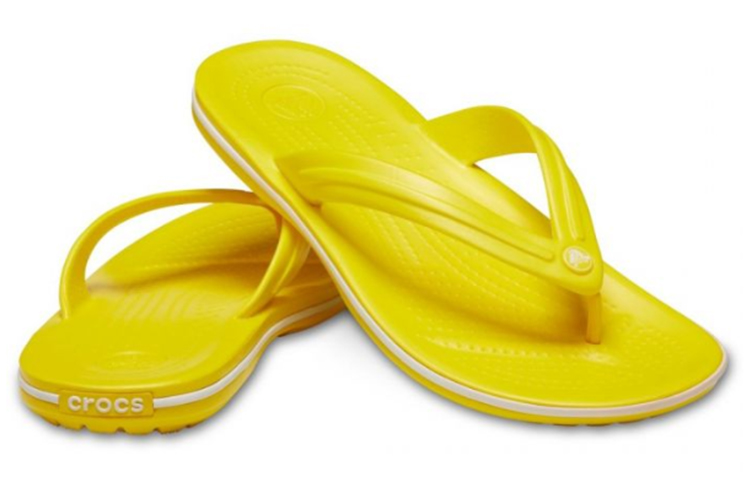 Lookbook 卡骆驰 Crocband 夹脚人字拖 黄色 11033-7B0