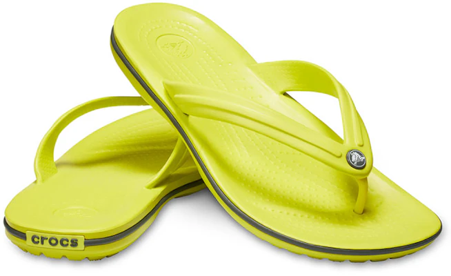 Crocs Crocband Flip Flops 'Lemon' 11033-7H1 Shop Crocs Crocband Flip Flops 'Lemon' 11033-7H1