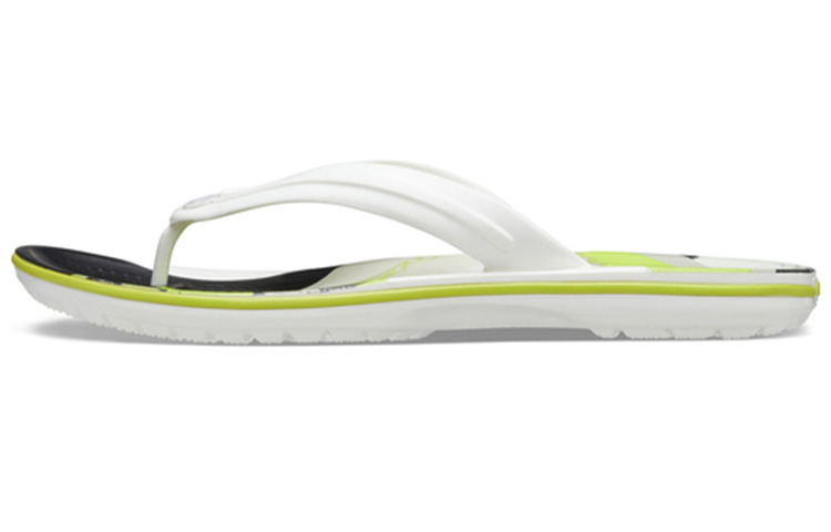 Crocs Crocband Flip Flops 'White Green Black' 206592-94S