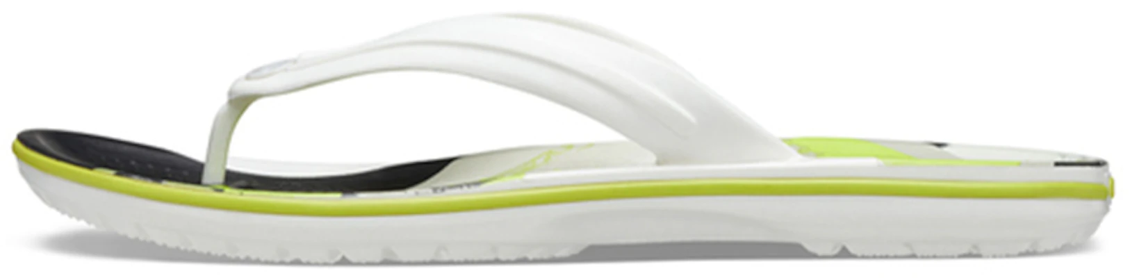Crocs Crocband Flip Flops 'White Green Black' 206592-94S Buy Crocs Crocband Flip Flops 'White Green Black' 206592-94S