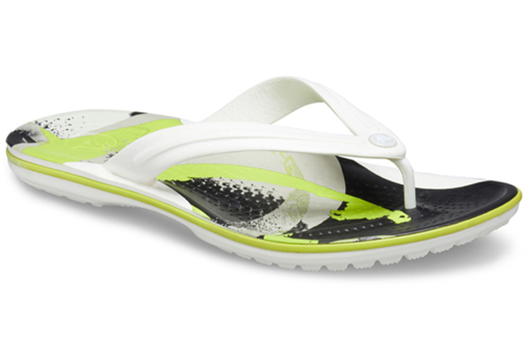 Lookbook Crocs Crocband Flip Flops 'White Green Black' 206592-94S
