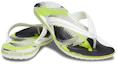 Shop Crocs Crocband Flip Flops 'White Green Black' 206592-94S