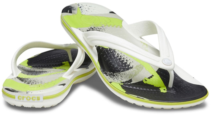 Selipar Crocs Crocband 'Putih Hijau Hitam' 206592-94S Shop Selipar Crocs Crocband 'Putih Hijau Hitam' 206592-94S