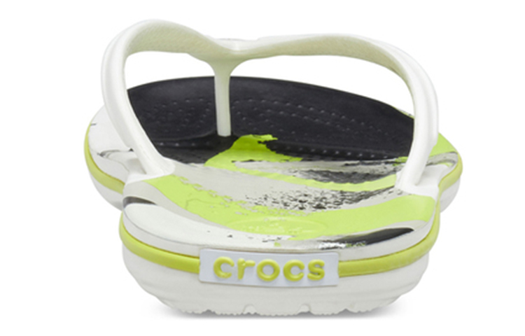 Details for Crocs Crocband Flip Flops 'White Green Black' 206592-94S