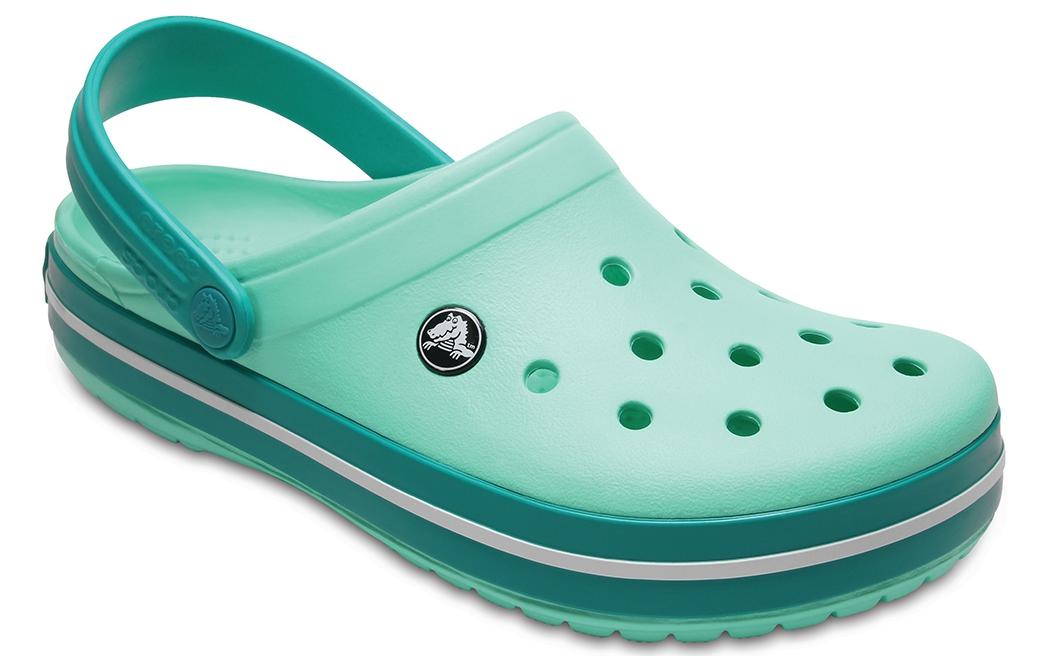 Lookbook Crocs 轻便耐磨蓝绿色中性凉鞋 11016-3R6