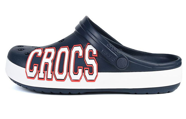 Buy クロックス クロックバンド ロゴ クロッグ ネイビー/ホワイト 205568-462