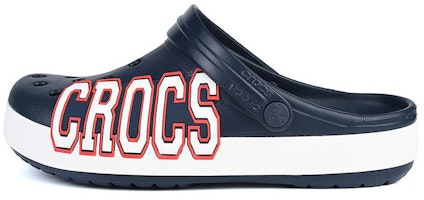 Crocs Crocband Logo Clogs 'Navy White' 205568-462 Crocs Crocband Logo Clogs 'Navy White' 205568-462