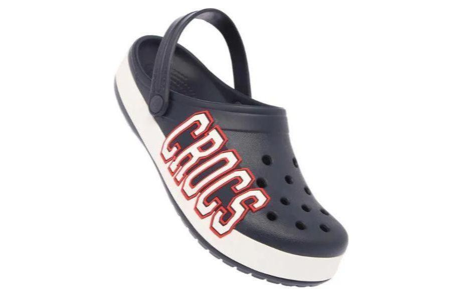 Lookbook Crocs Crocband Logo Clogs 'Navy White' 205568-462