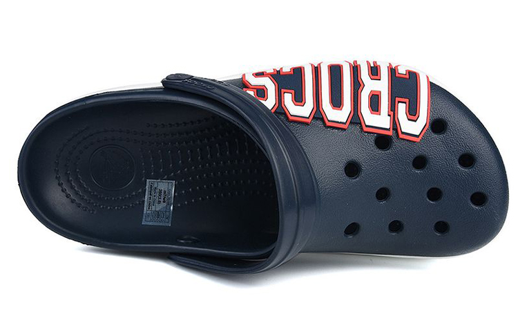 Shop Crocs Crocband Logo Clogs 'Navy White' 205568-462