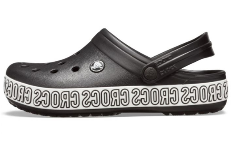 Crocs Crocband Logo Mania Beach Black Sandals 205914-066