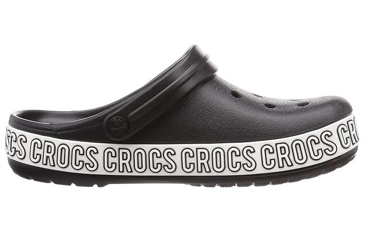 Order Crocs Crocband Logo Mania 沙灘洞洞涼鞋 黑色