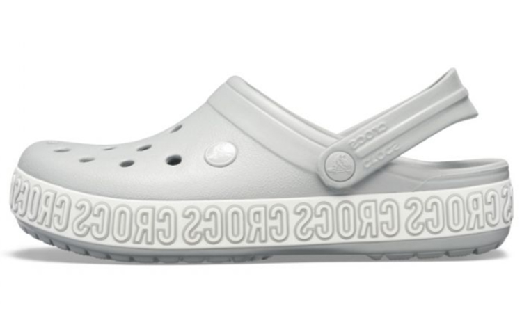 Crocs Crocband Logo Mania Beach Gray Sandals 205914-00J