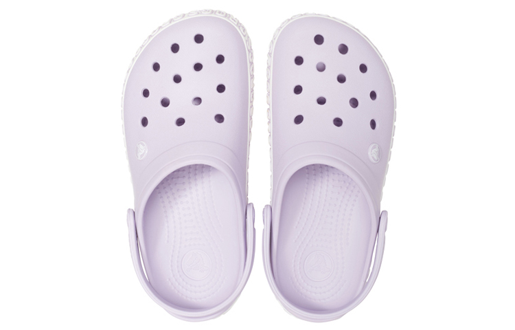 Purchase Crocs Crocband Logo Mania 舒適輕便 戶外沙灘洞洞涼鞋 淡紫色