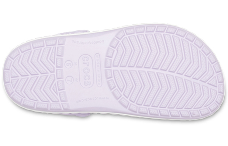 Sizing Crocs Crocband Logo Mania 舒適輕便 戶外沙灘洞洞涼鞋 淡紫色