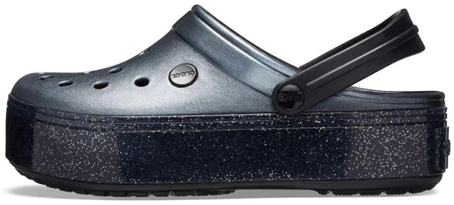 Crocs Crocband Platform Metallic Clogs 'Black' 205912-002 Buy Crocs Crocband Platform Metallic Clogs 'Black' 205912-002