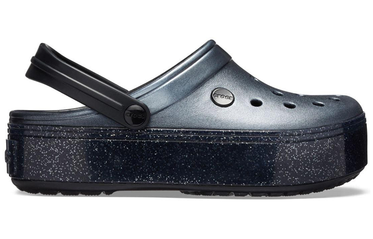 Order Crocs Crocband Platform Metallic Clogs 'Black' 205912-002