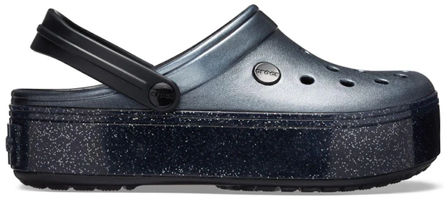 Crocs Crocband Platform Metallic Clogs 'Black' 205912-002 Order Crocs Crocband Platform Metallic Clogs 'Black' 205912-002