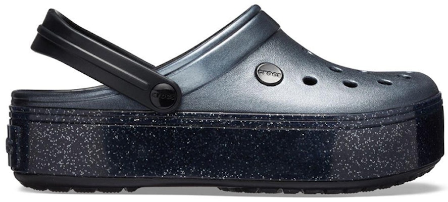 Crocs Crocband Platform Metallic Clogs 'Black' 205912-002 Order Crocs Crocband Platform Metallic Clogs 'Black' 205912-002