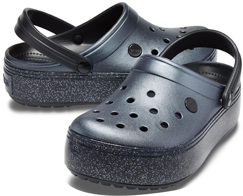 Crocs Crocband Platform Metallic Clogs 'Black' 205912-002 Shop Crocs Crocband Platform Metallic Clogs 'Black' 205912-002