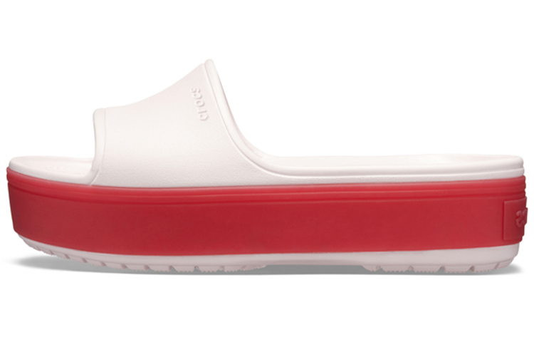Crocs Crocband Platform Slide 'White Red' 205631-6QB