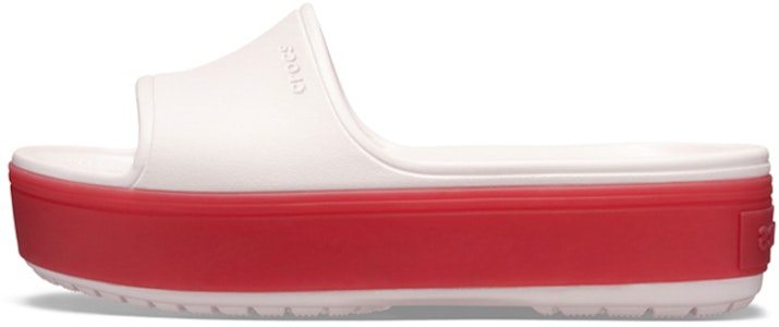 크록스 크록밴드 플랫폼 슬라이드 '화이트 레드' (52 characters) 205631-6QB Buy 크록스 크록밴드 플랫폼 슬라이드 '화이트 레드' (52 characters) 205631-6QB