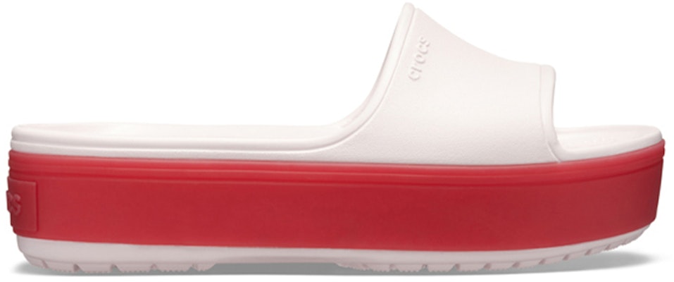 Crocs Crocband Platform Slide 'White Red' 205631-6QB Order Crocs Crocband Platform Slide 'White Red' 205631-6QB
