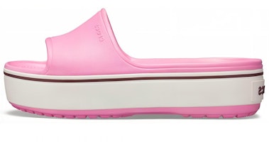 Crocs Crocband Platform Slide Thick Sole Pink Slippers 205631-6QF Crocs Crocband Platform Slide Thick Sole Pink Slippers 205631-6QF