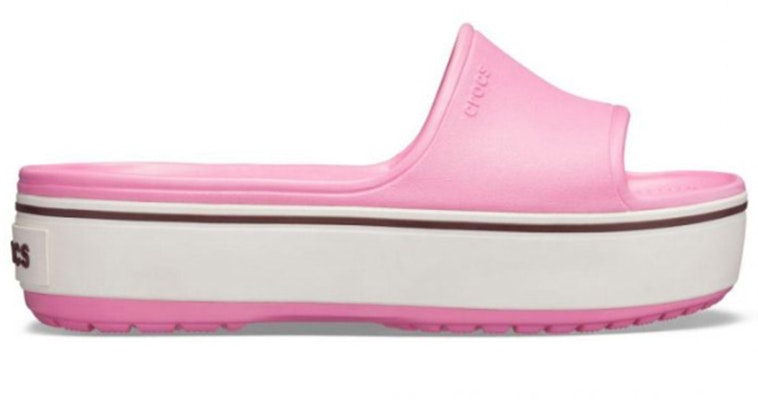 Crocs Crocband Platform Slide Sandal Tebal Warna Pink 205631-6QF Order Crocs Crocband Platform Slide Sandal Tebal Warna Pink 205631-6QF