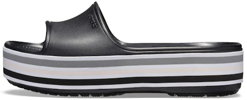 Crocs Crocband Platform Slides 'Black Grey White' 205693-001 Crocs Crocband Platform Slides 'Black Grey White' 205693-001