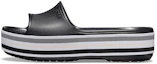 Buy Crocs Crocband Platform Slides 'Black Grey White' 205693-001