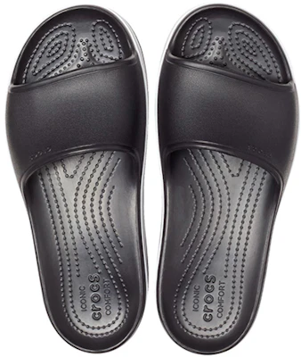 Crocs Crocband Platform Slides 'Black Grey White' 205693-001 Purchase Crocs Crocband Platform Slides 'Black Grey White' 205693-001