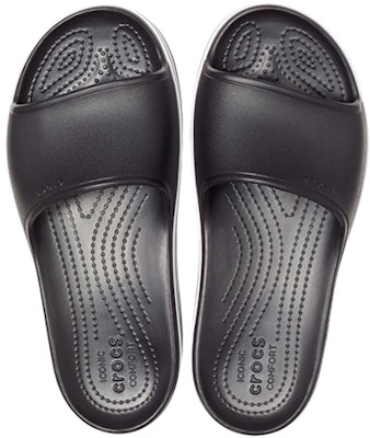 Crocs Crocband Platform Slides 'Black Grey White' 205693-001 Purchase Crocs Crocband Platform Slides 'Black Grey White' 205693-001