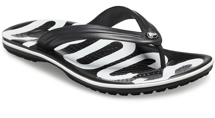 Crocs Crocband Printed Flip Flip-Flops Black White 205943-066 Order Crocs Crocband Printed Flip Flip-Flops Black White 205943-066
