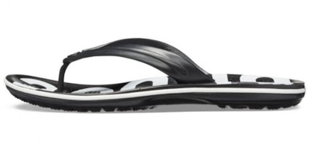 Crocs Crocband Printed Flip Flip-Flops Black White 205943-066 Crocs Crocband Printed Flip Flip-Flops Black White 205943-066