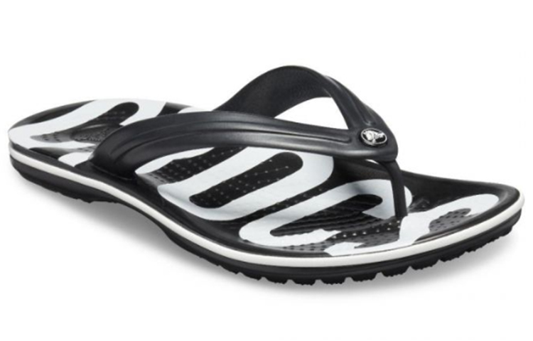 Crocs Crocband Printed Flip Flip-Flops Black White 圖 2