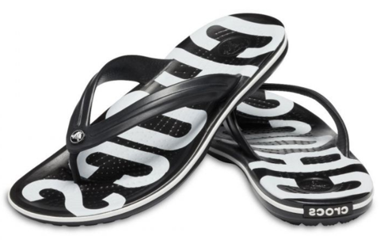 Crocs Crocband Printed Flip Flip-Flops Black White 圖 3