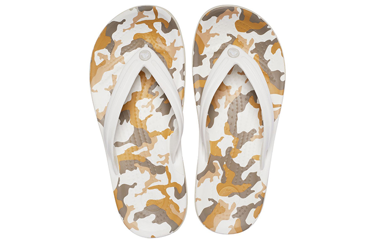 Purchase Crocs Crocband 印花夾腳拖鞋 ''白色棕色'' 205943-94S