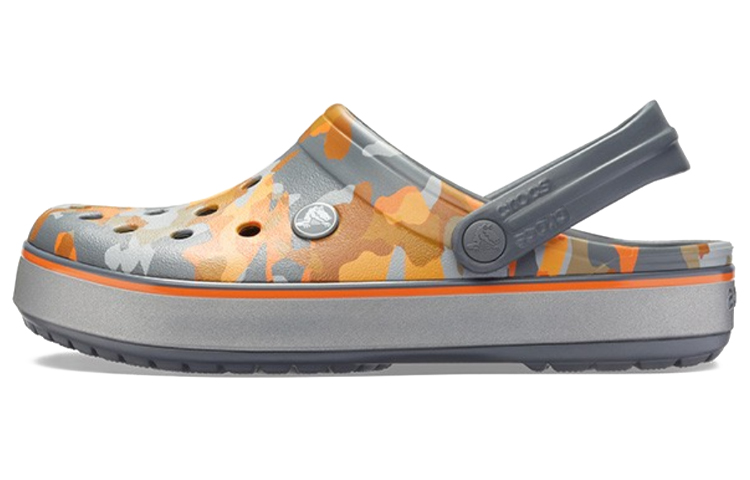 Crocs Crocband Printed Sandals Black Orange Camouflage 'Black Orange' 205834-02Q