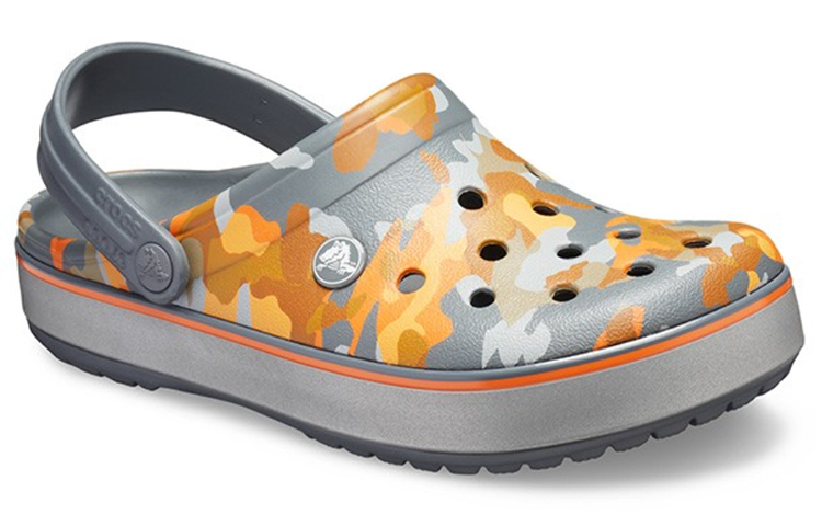 Crocs Crocband Printed Sandals Black Orange Camouflage 'Black Orange' 圖 2