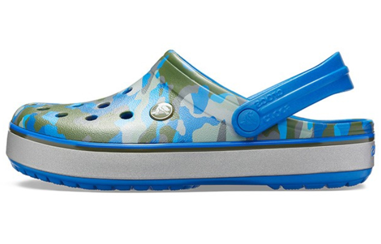 Crocs Crocband Printed Sandals Blue Camouflage Unisex 205834-4JU