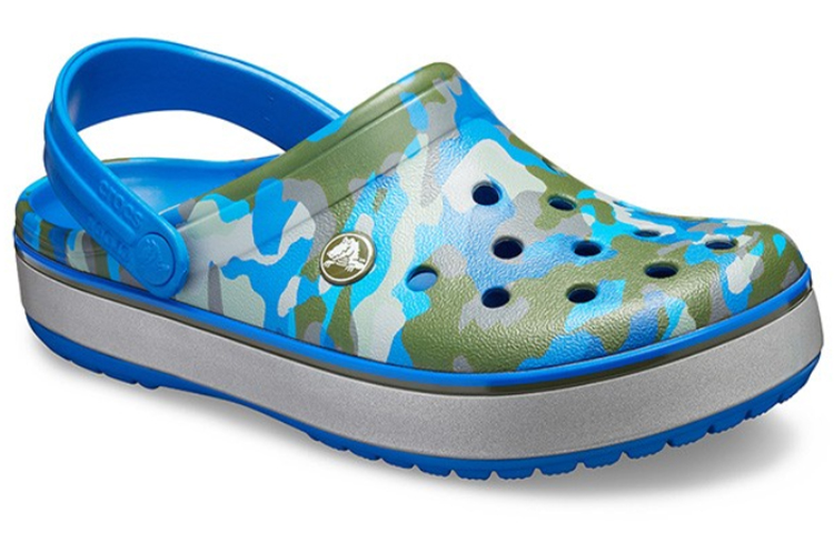 Crocs Crocband Printed Sandals Blue Camouflage Unisex 圖 2