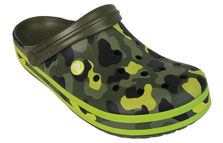 Lookbook Crocs Crocband Seasonal Graphic 'Military Green Camo' 205579-30L